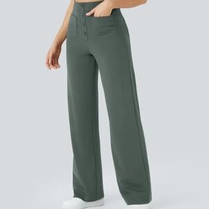 HALARA Women's Straight Leg Pants - Forest Green